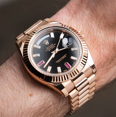 rolex day date 2 rose gold 41mm|Rolex Day-Date ll 218238.